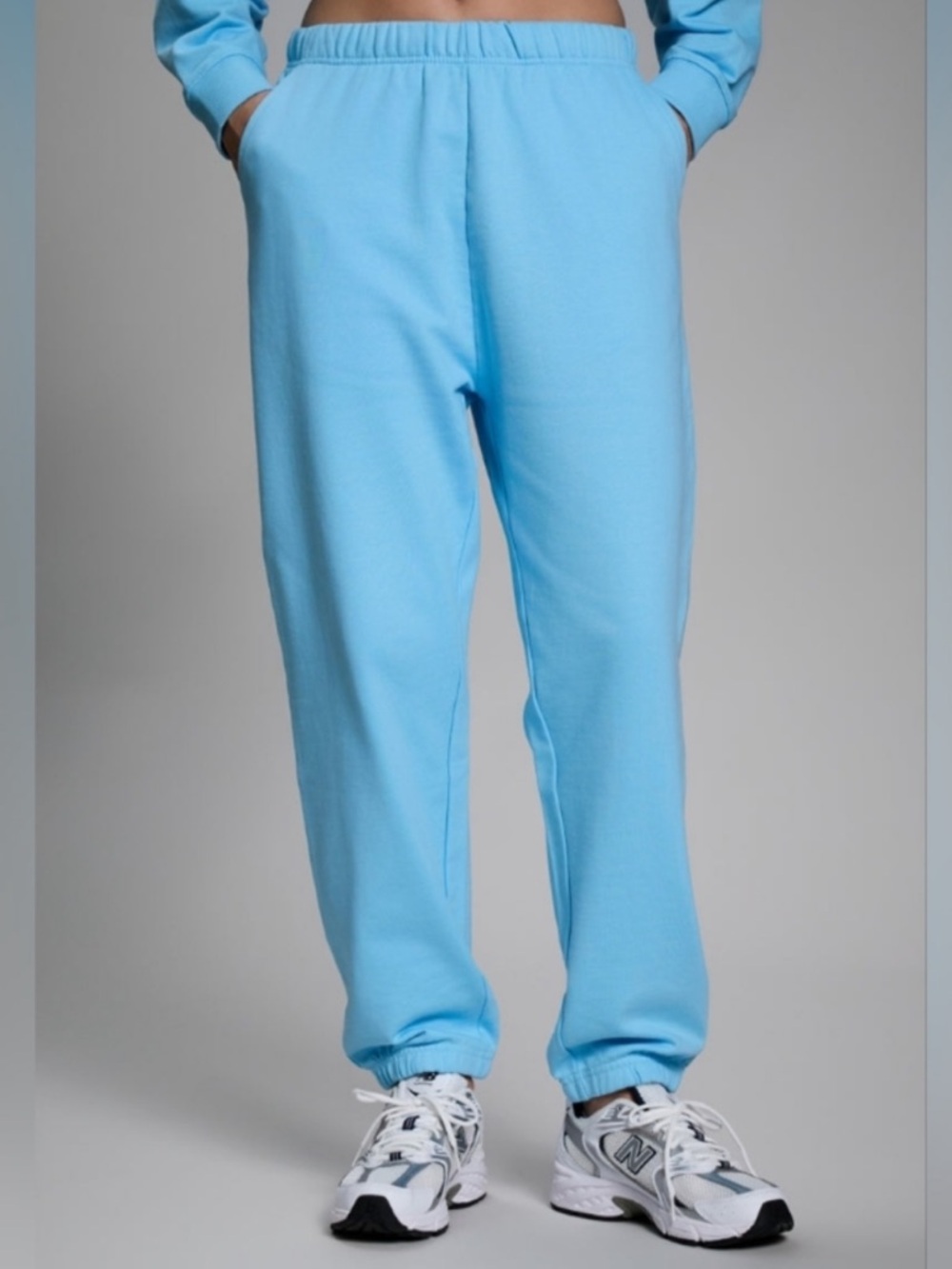 Year of Ours YOS X FFF JOGGERS in Sky Blue Cotton Size M/L